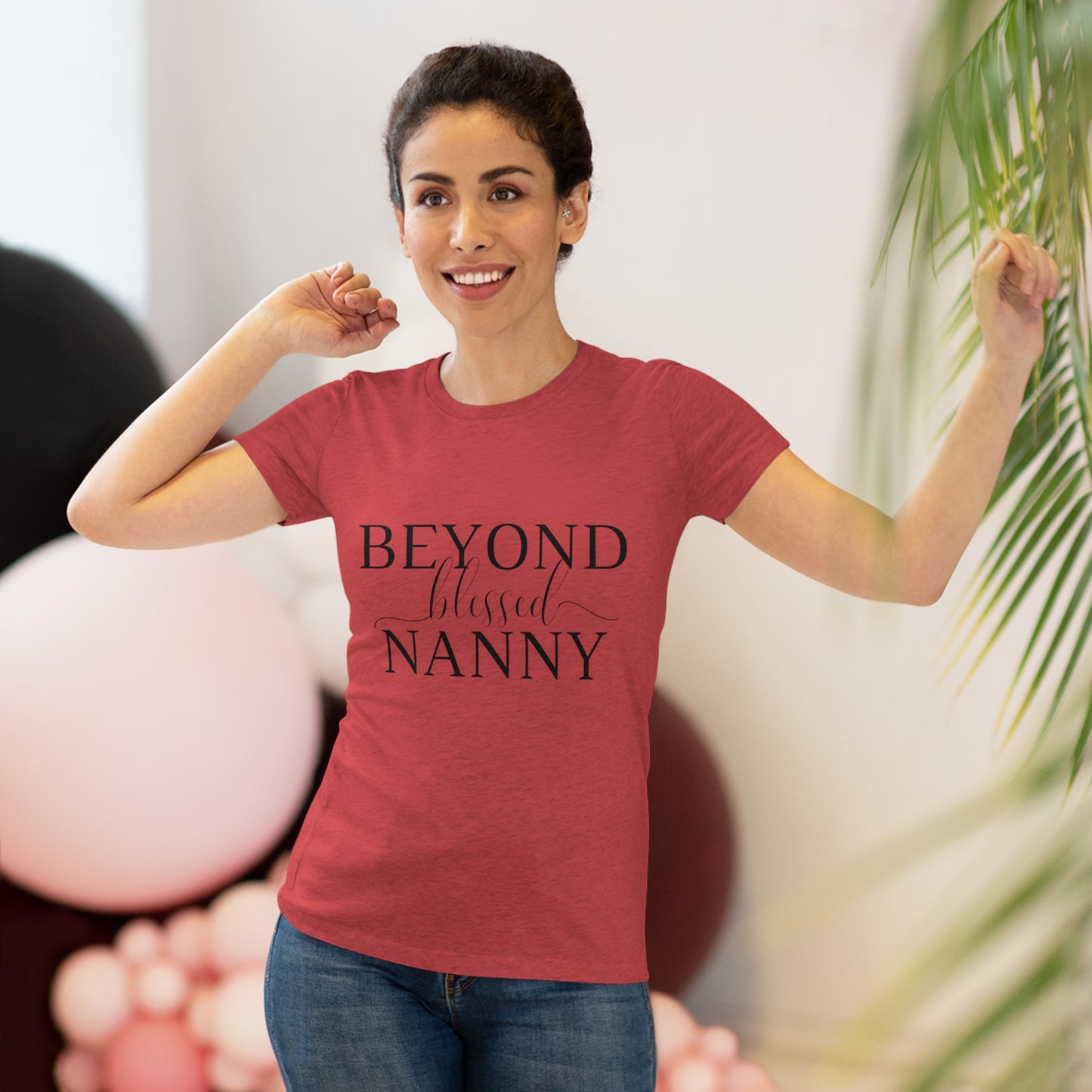 Beyond Blessed Nanny - Women's Triblend Tee - Black