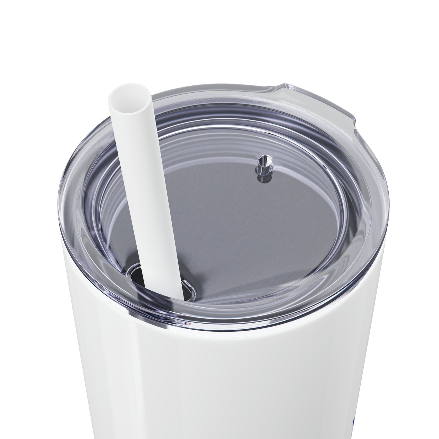 Beyond Blessed Nanny - Plain Skinny Tumbler with Straw, 20oz - Royal Blue