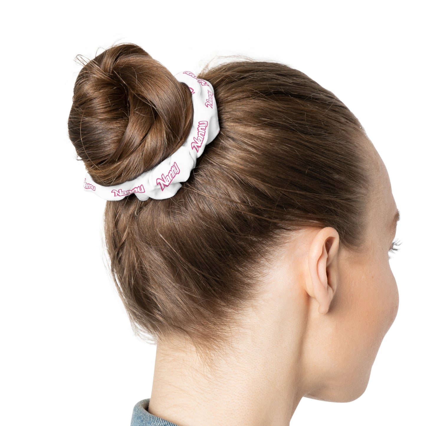 Blush Scrunchie - White