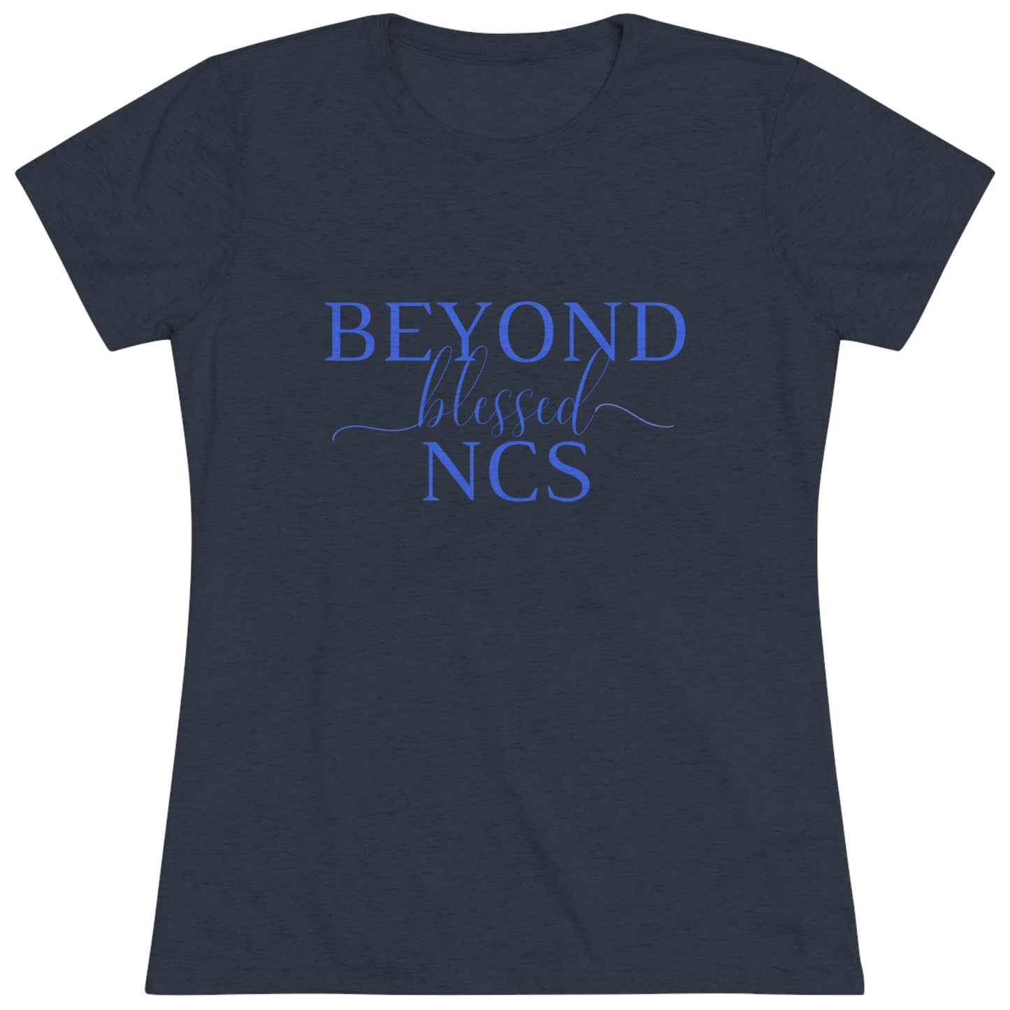 Beyond Blessed NCS - Women's Triblend Tee - Royal Blue