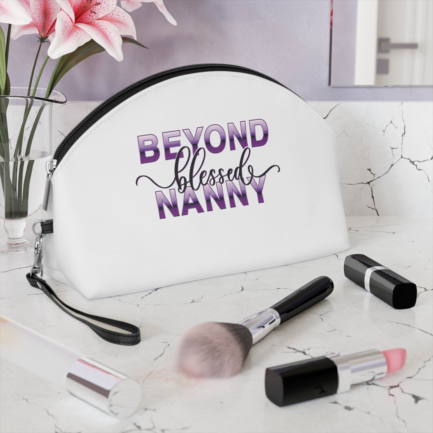 Beyond Blessed Nanny - Purple - Makeup Bag