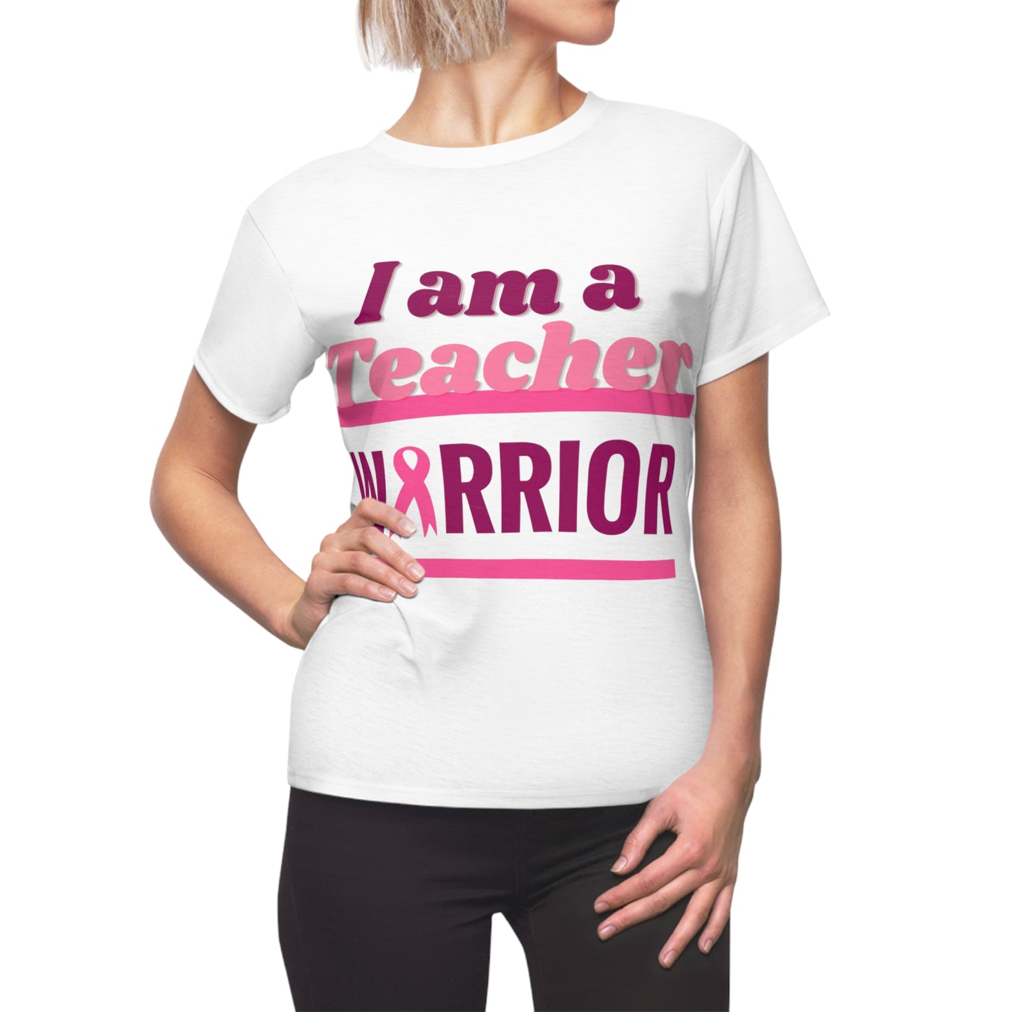 I am a Teacher Warrior - Women's Cut & Sew Tee (AOP)