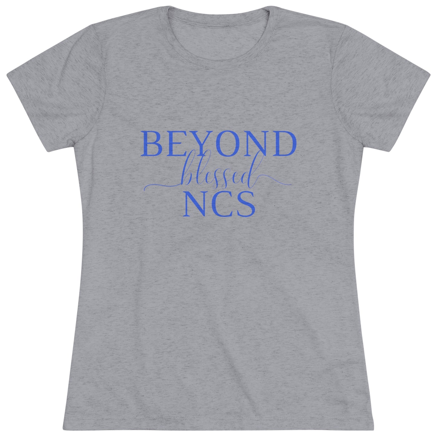 Beyond Blessed NCS - Women's Triblend Tee - Royal Blue