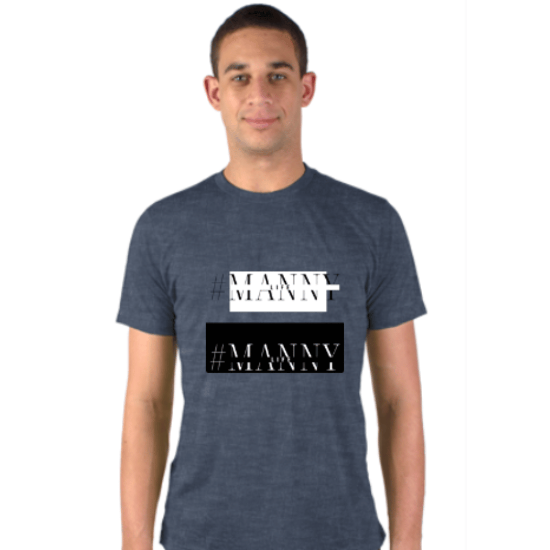 #Manny Life - Blend Tee - Heather Blue