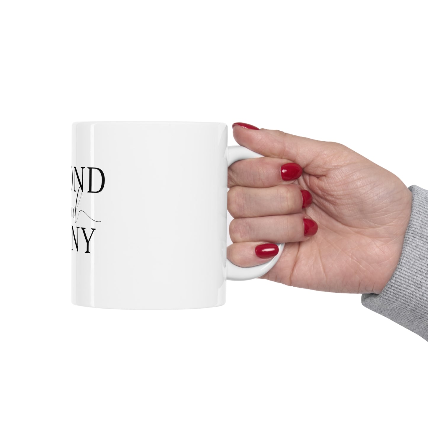 Beyond Blessed Nanny - Plain Ceramic Mug 11oz - Black