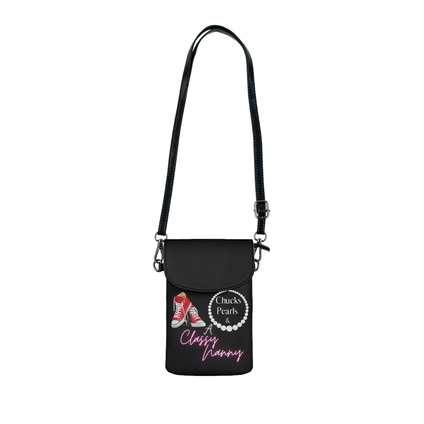 "Chucks, Pearls, and a Classy Nanny" Small Cell Phone Wallet