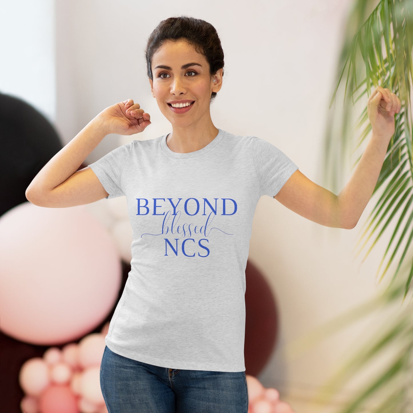 Beyond Blessed NCS - Women's Triblend Tee - Royal Blue