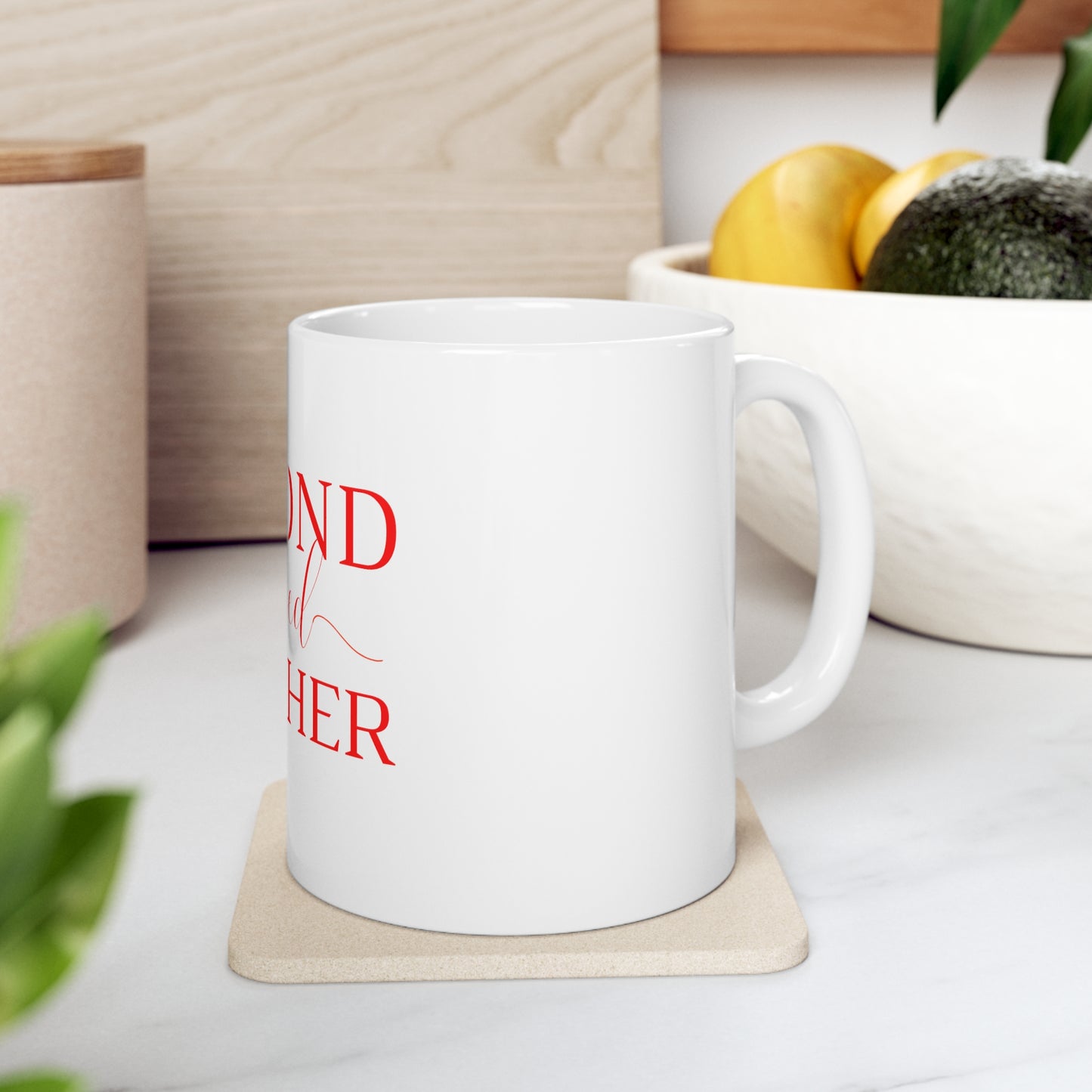 Beyond Blessed Teacher - Plain Ceramic Mug 11oz - Red