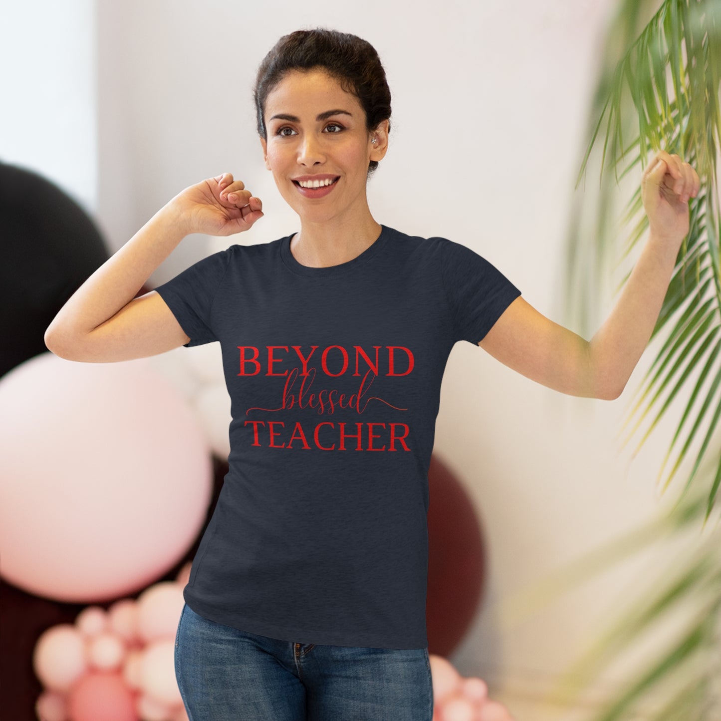 Beyond Blessed Teacher - Women's Triblend Tee - Red
