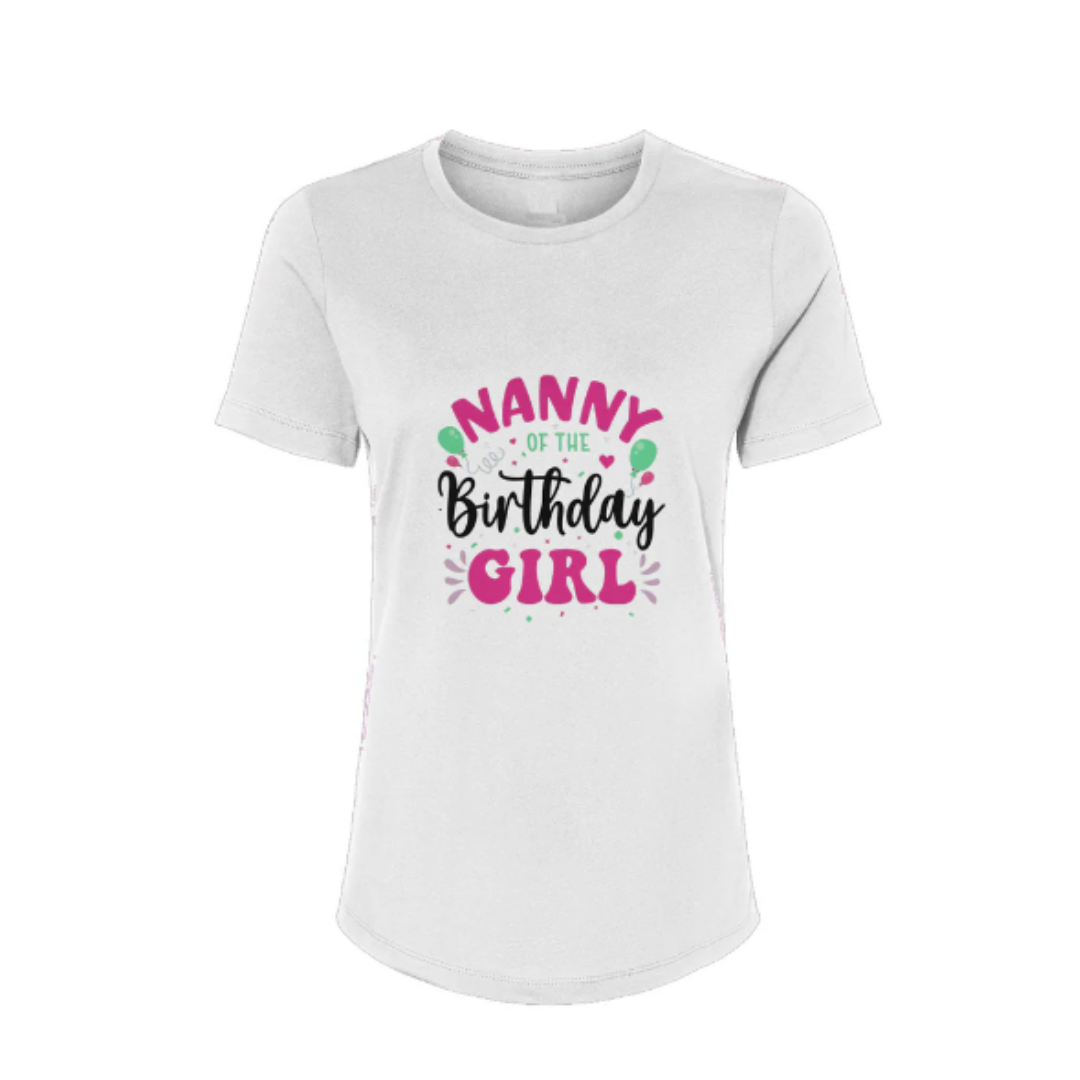 Nanny of the Birthday Girl - Women’s Relaxed Jersey Tee