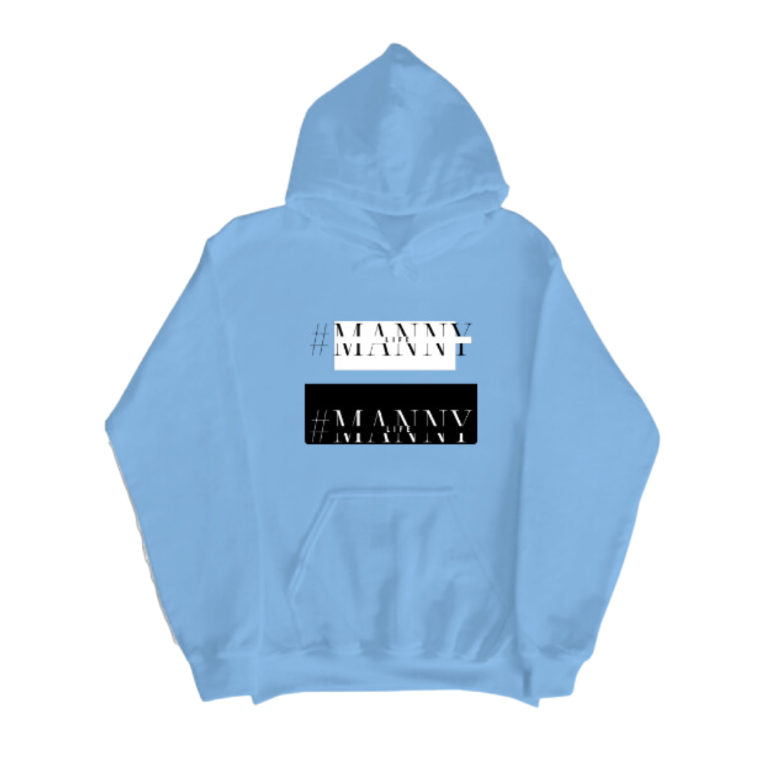 Men's Pullover Hoodie - Light Blue