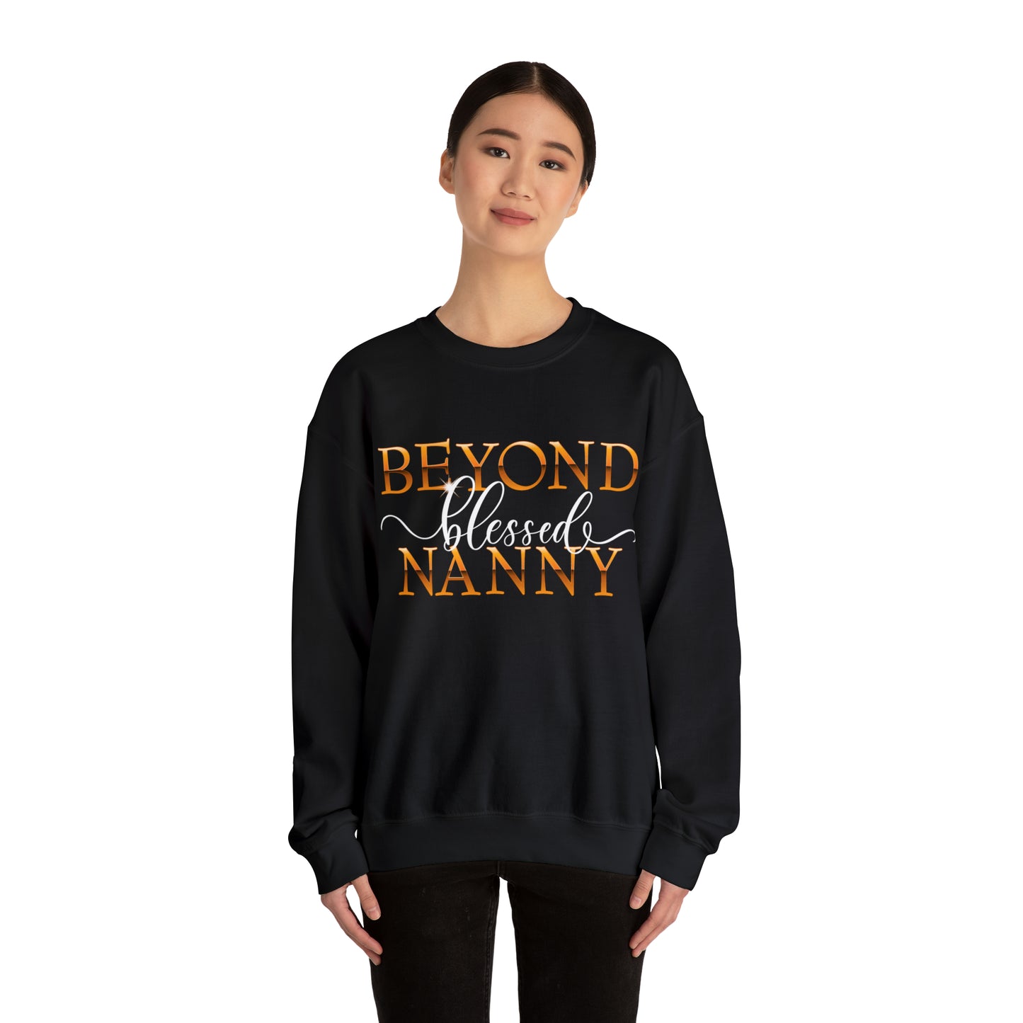 Beyond Blessed Nanny - White - Crewneck Sweatshirt