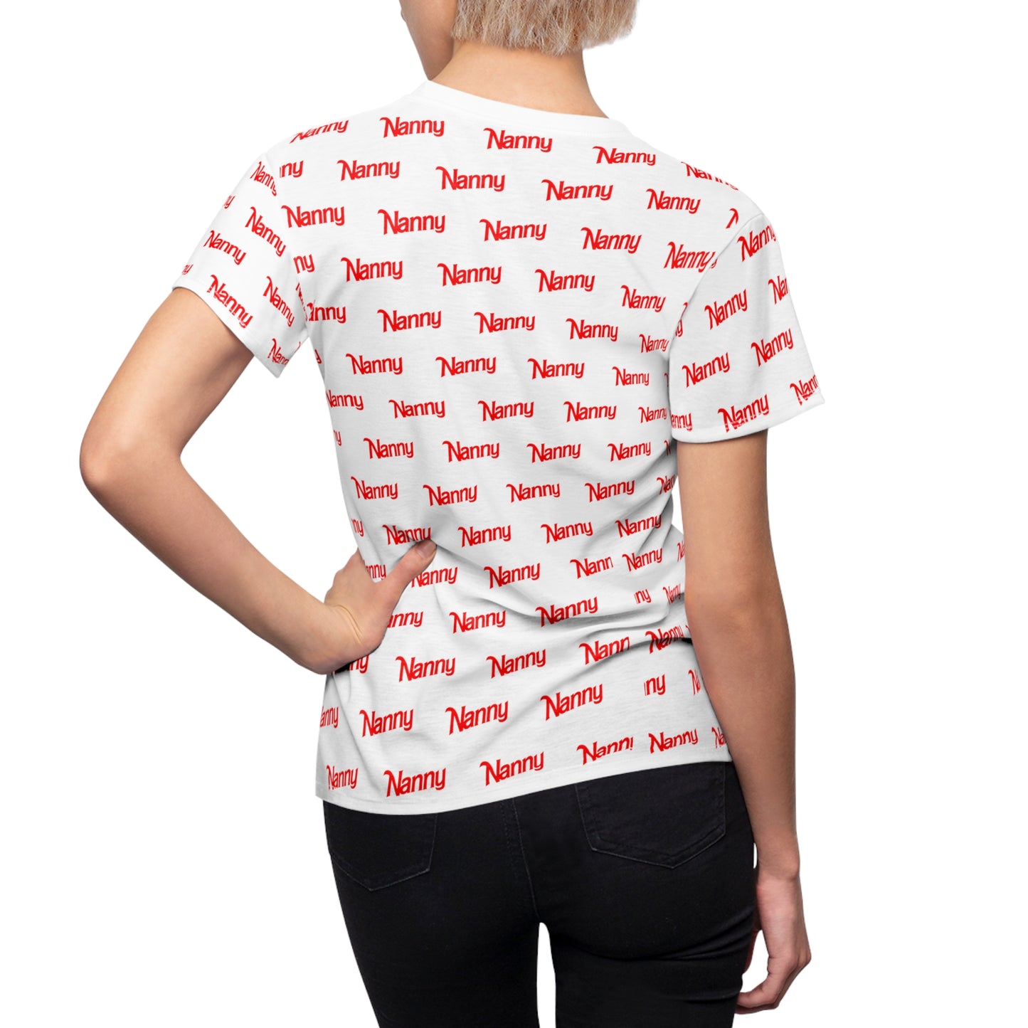 Nanny - Women's Cut & Sew Tee (AOP) - Red