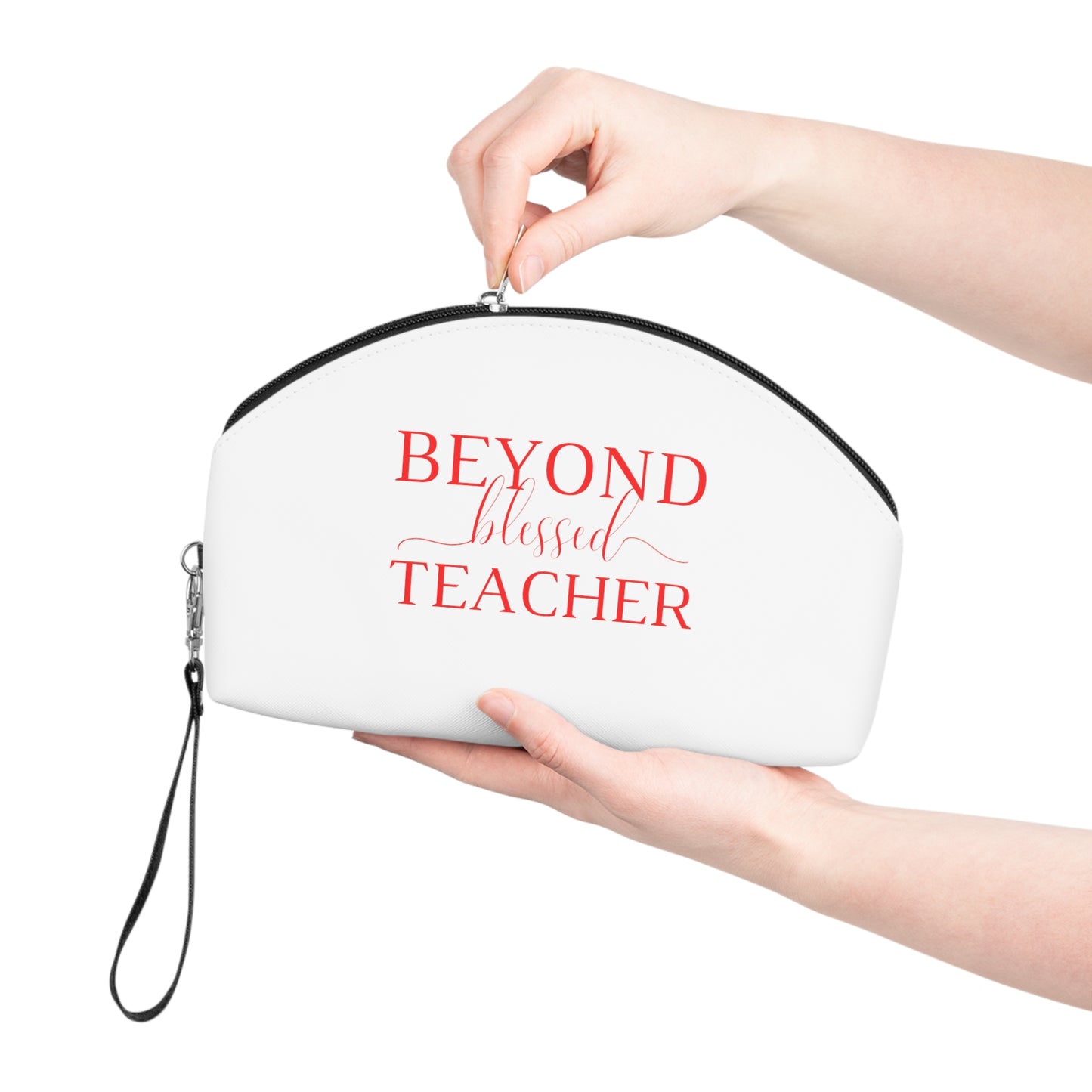 Beyond Blessed Teacher - Makeup Bag - Red