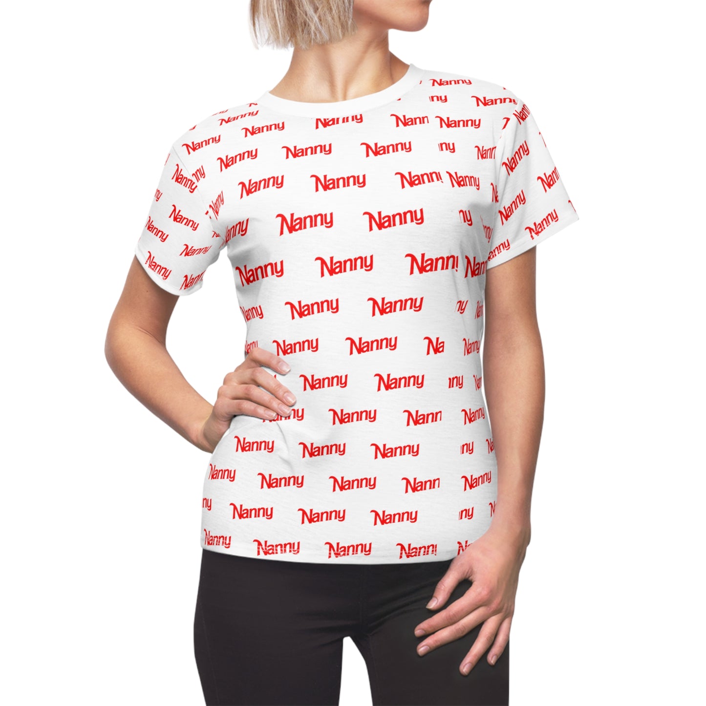 Nanny - Women's Cut & Sew Tee (AOP) - Red