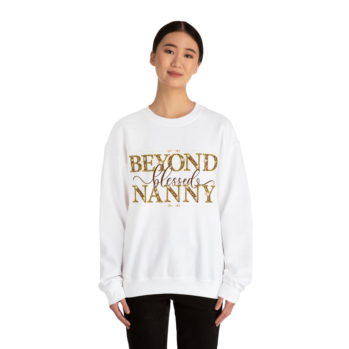 Beyond Blessed Nanny - Brown - Crewneck Sweatshirt
