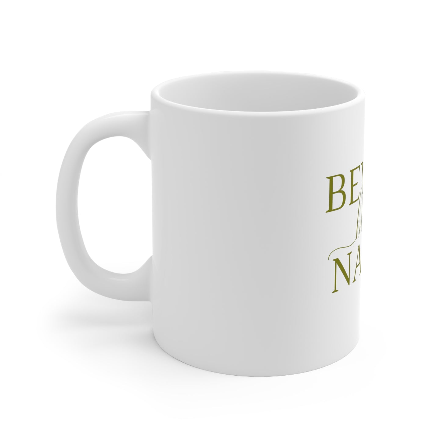 Beyond Blessed Nanny - Plain Ceramic Mug 11oz - Olive Green