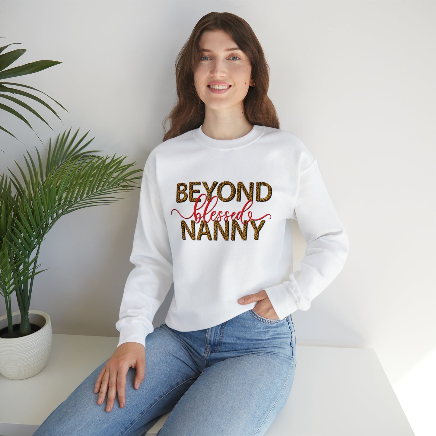 Beyond Blessed Nanny - Red - Crewneck Sweatshirt