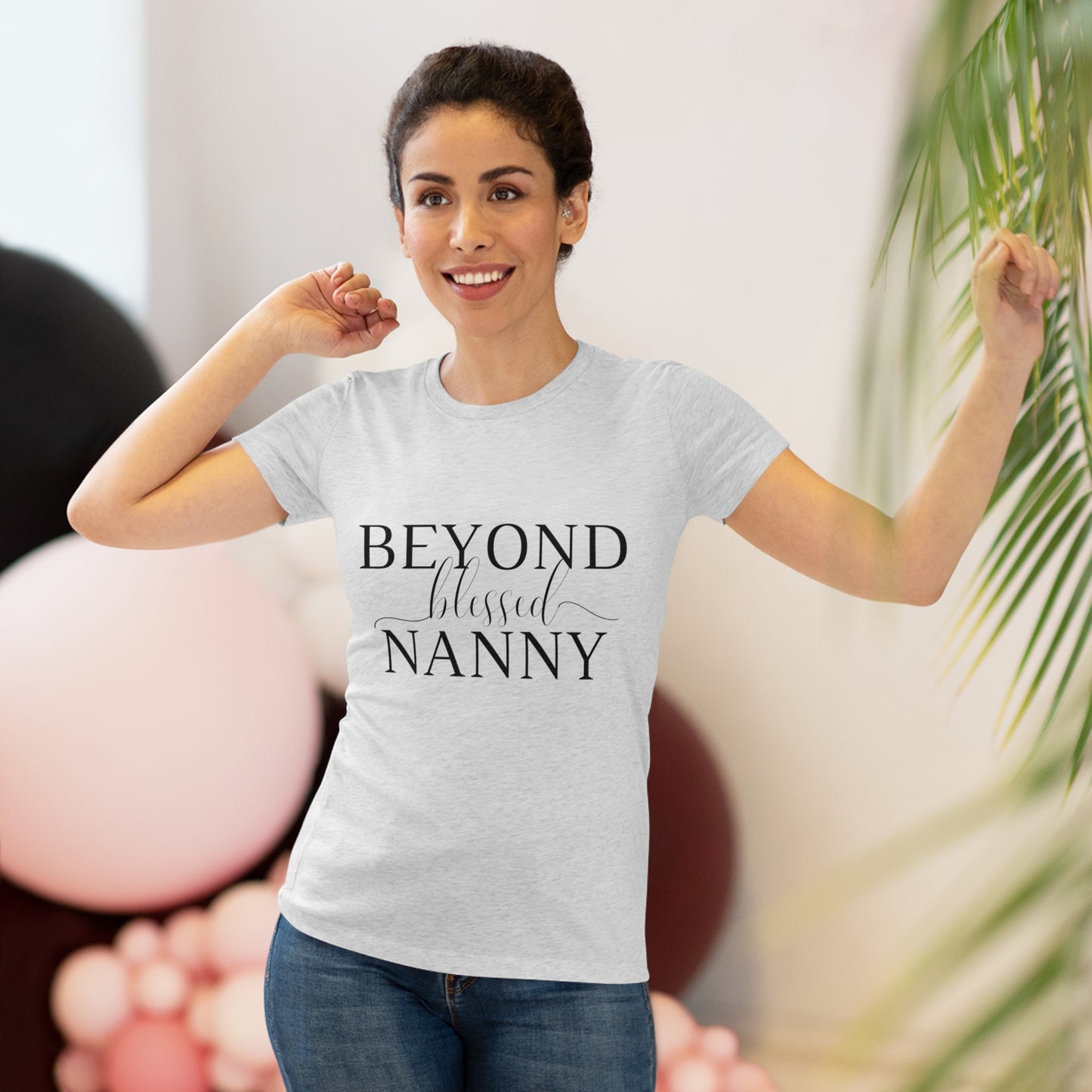 Beyond Blessed Nanny - Women's Triblend Tee - Black
