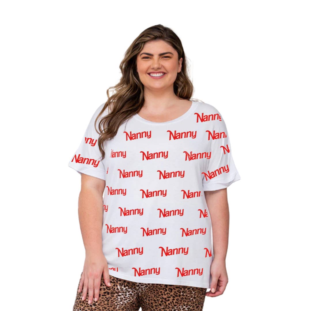 Nanny - Women's Cut & Sew Tee (AOP) - Red