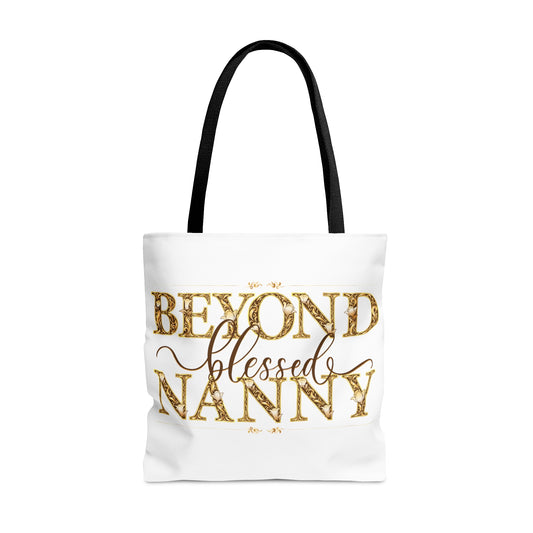 Beyond Blessed Nanny - Brown - Tote Bag (AOP)