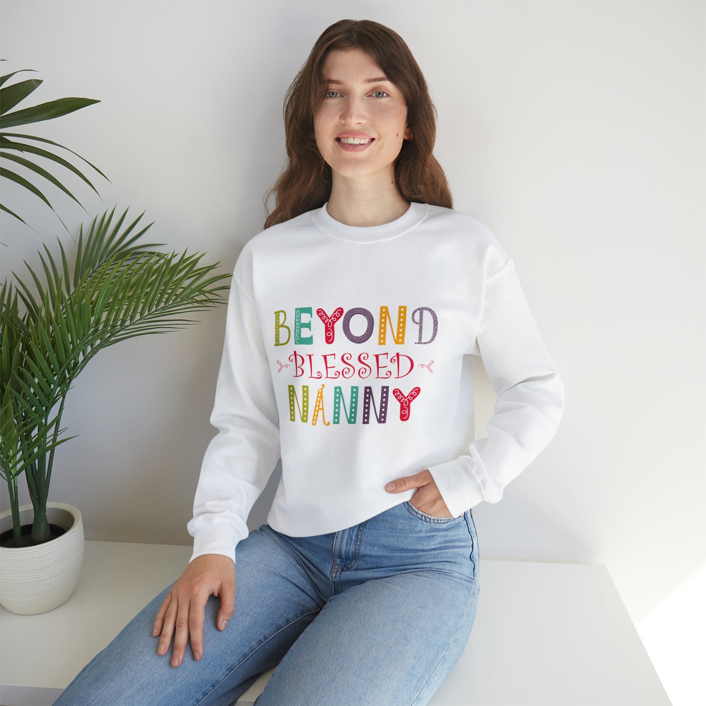 Beyond Blessed Nanny - Playful - Crewneck Sweatshirt