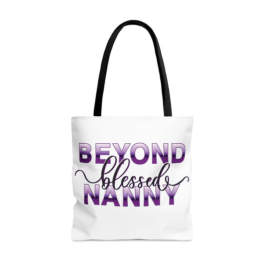 Beyond Blessed Nanny - Purple - Tote Bag (AOP)