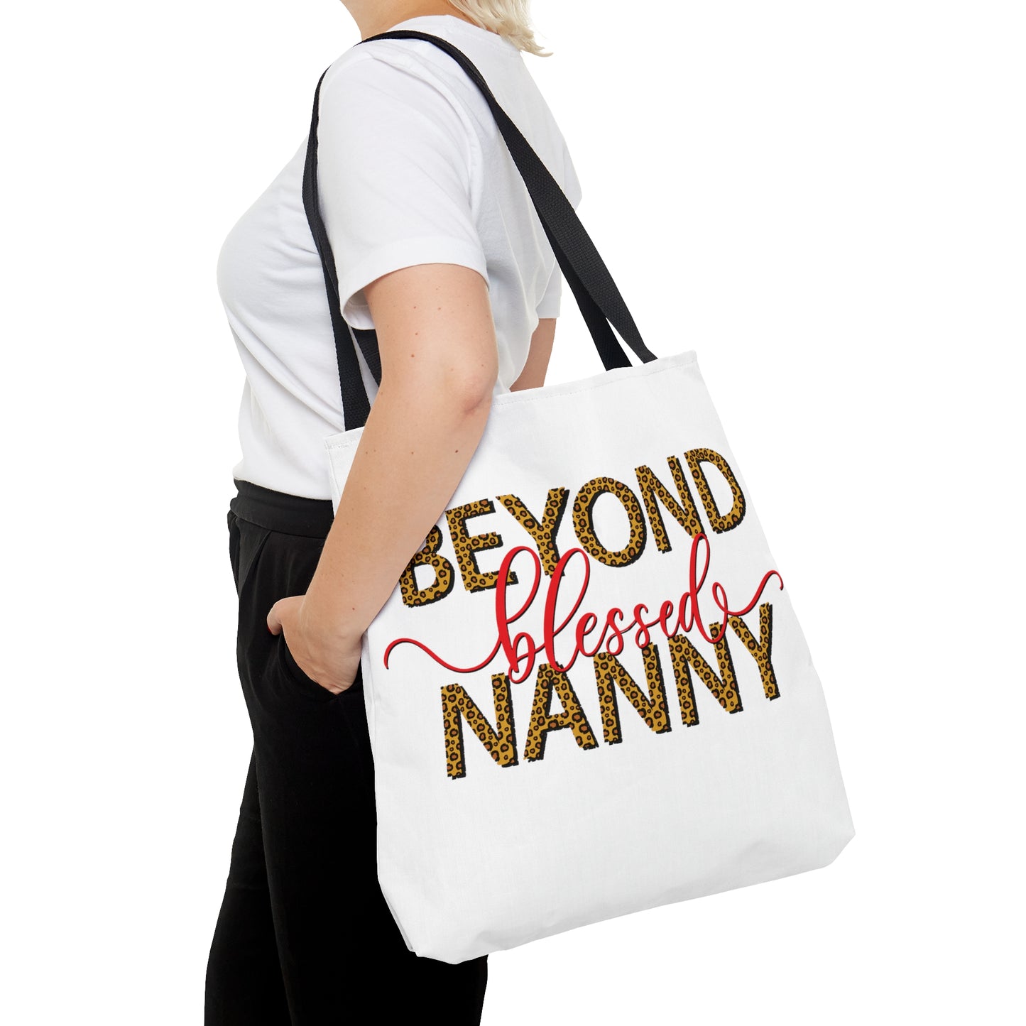 Beyond Blessed Nanny - Red - Tote Bag (AOP)