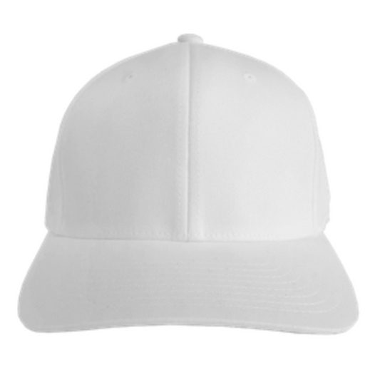 Personalized Design Fitted Baseball Cap - White