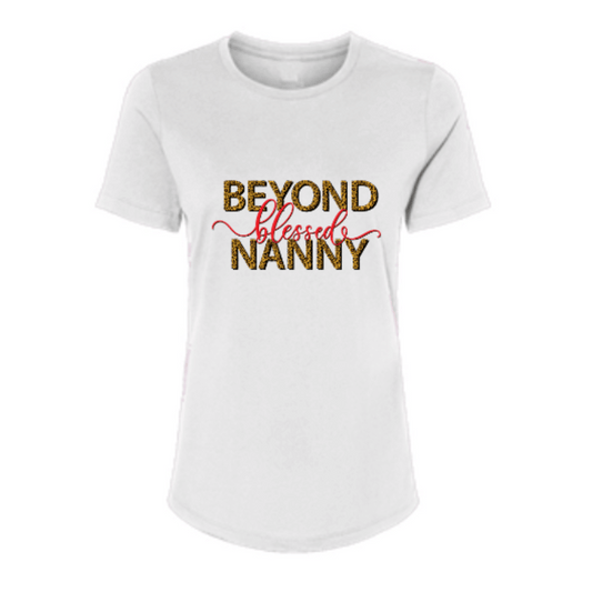 Beyond Blessed Nanny - Red - Women’s Relaxed Jersey Tee