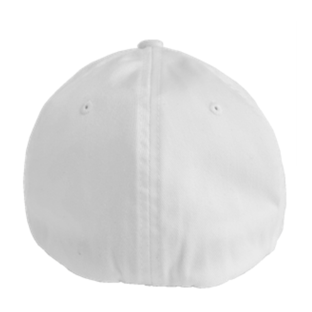 Personalized Design Fitted Baseball Cap - White