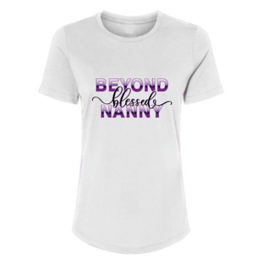Beyond Blessed Nanny - Purple - Women’s Relaxed Jersey Tee