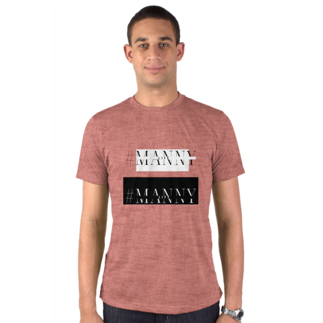 #Manny Life - Blend Tee - Heather Red