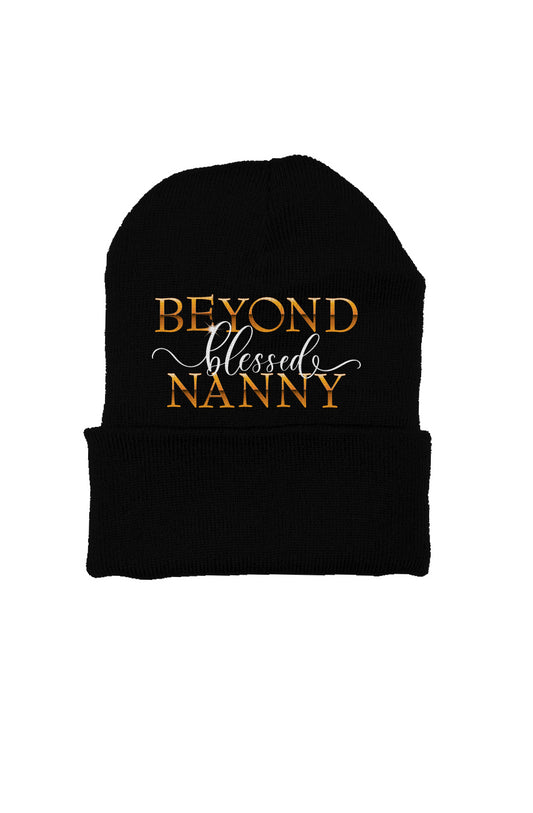 Black Beyond Blessed Nanny Knit Beanie