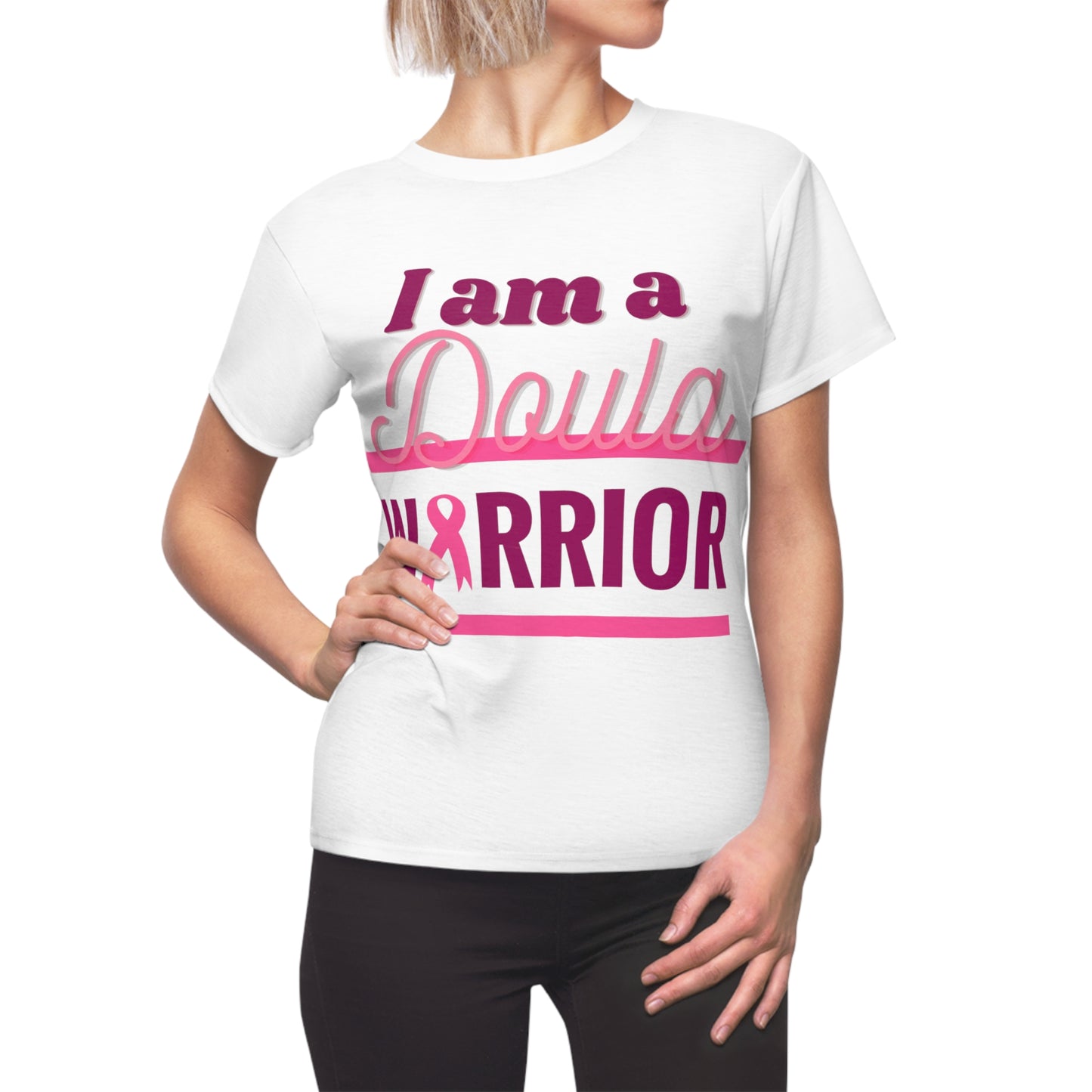 I am a Doula Warrior - Women's Cut & Sew Tee (AOP)