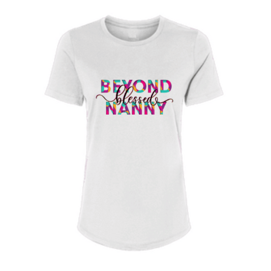 Beyond Blessed Nanny - Fun -  Women’s Relaxed Jersey Tee