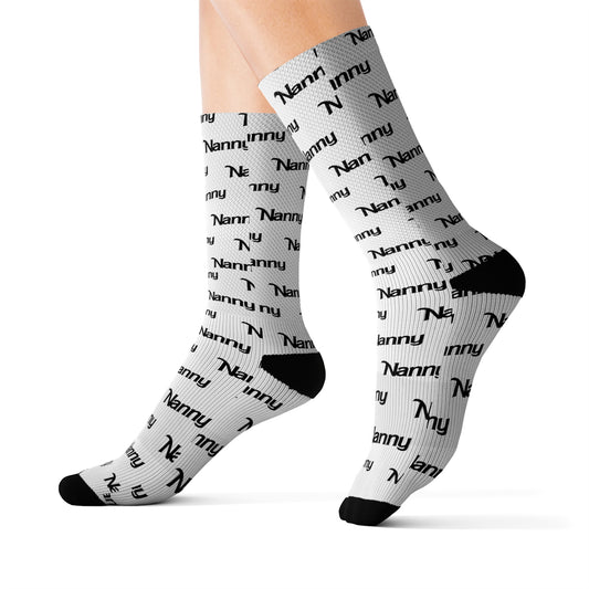 Nanny - Allover Print Socks - Black