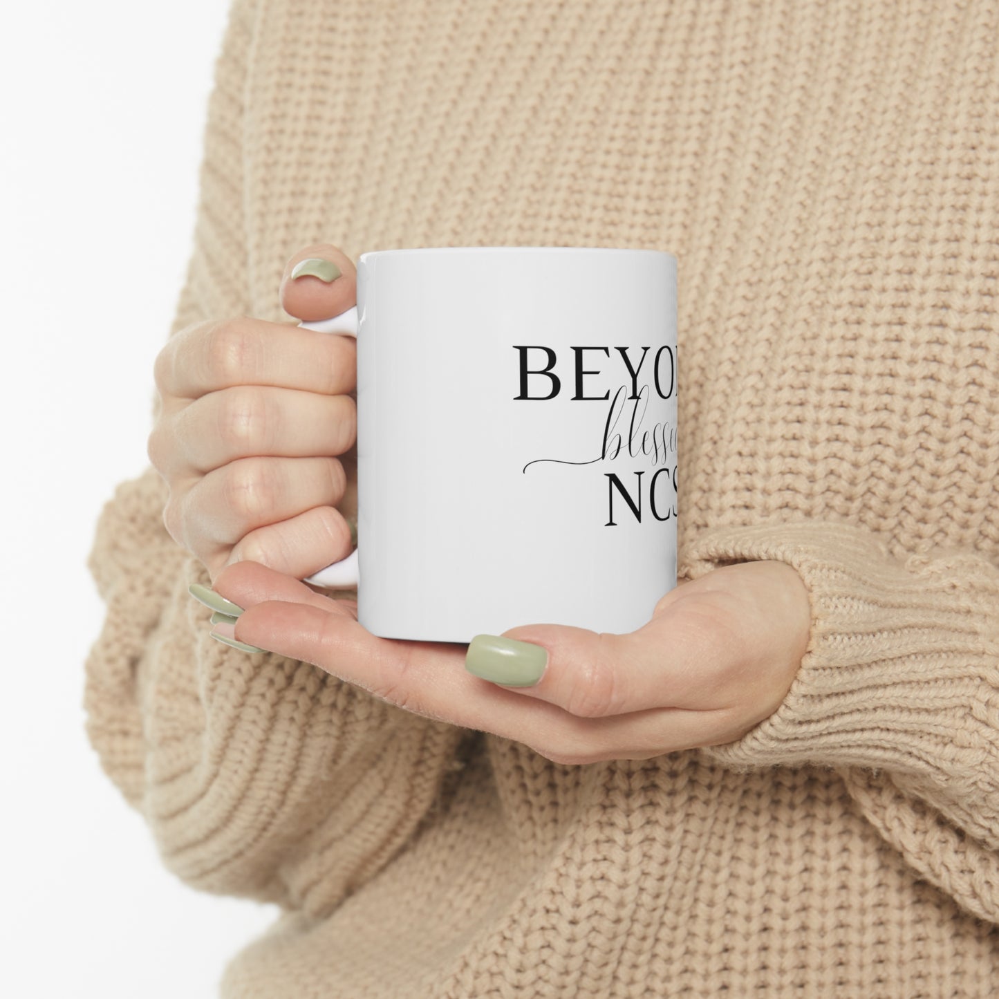 Beyond Blessed NCS - Plain Ceramic Mug 11oz - Black