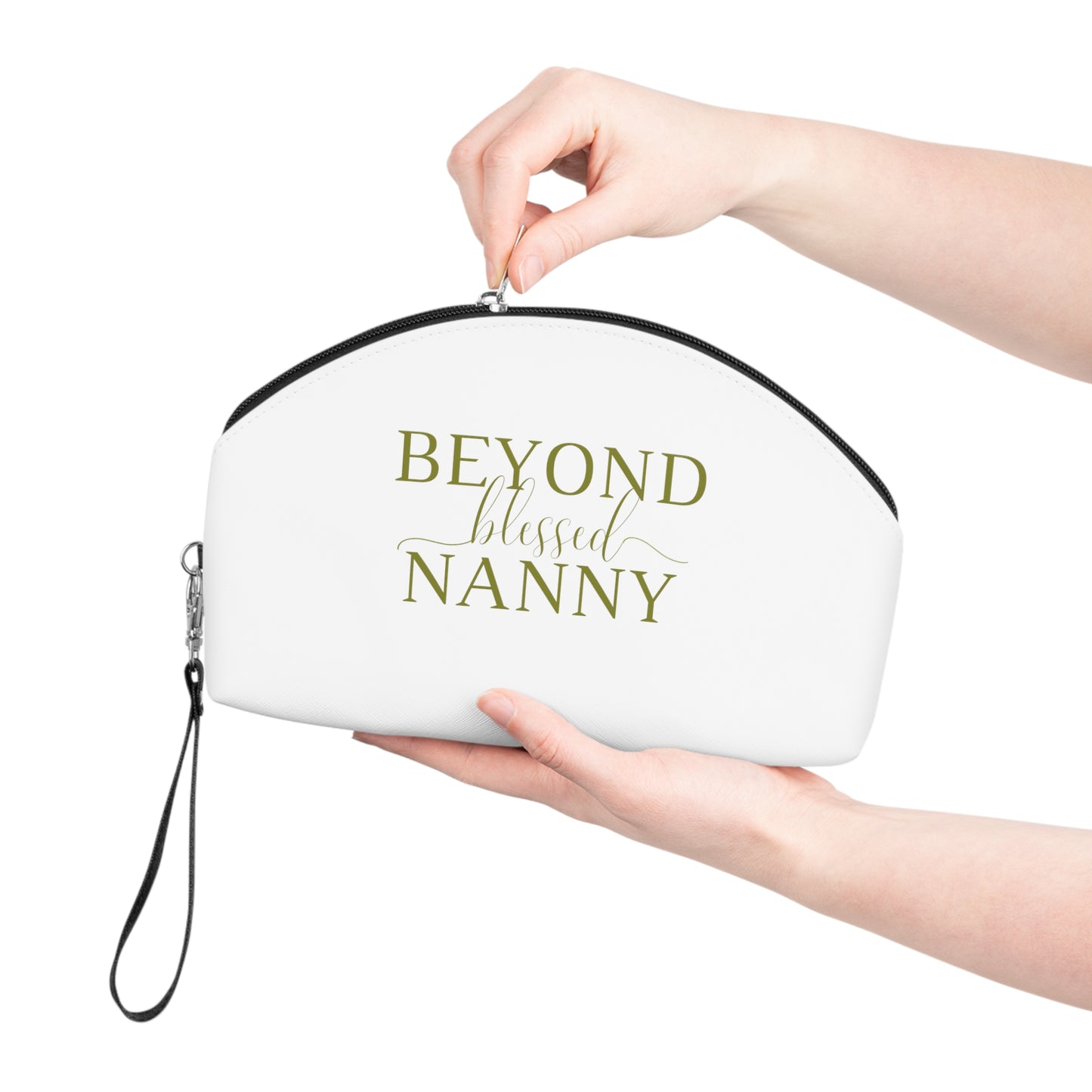 Beyond Blessed Nanny Makeup Bag - Olive Green