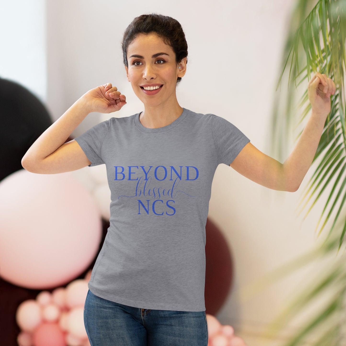 Beyond Blessed NCS - Women's Triblend Tee - Royal Blue