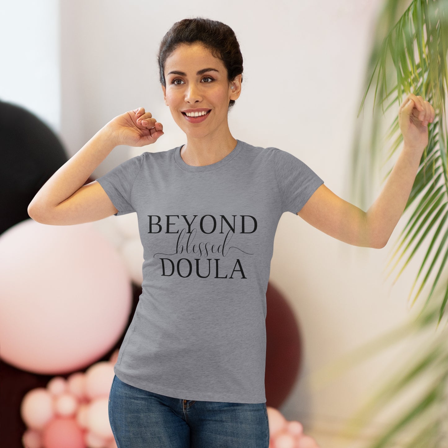 Beyond Blessed Doula - Women's Triblend Tee - Black